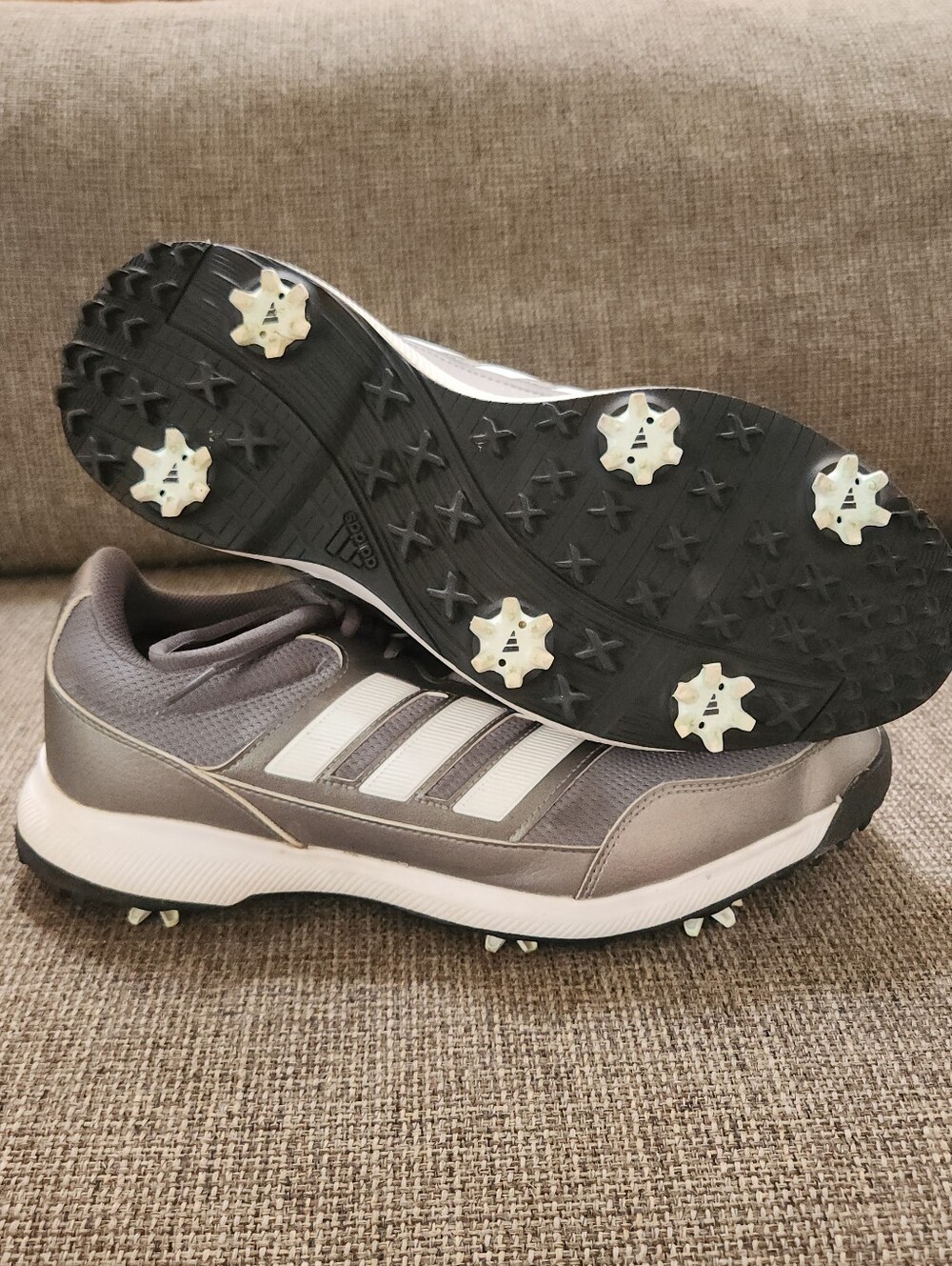 Adidas Tech Response 2.0 Gray Silver Metallic Golf Shoes EE9123 Men Size 11.5